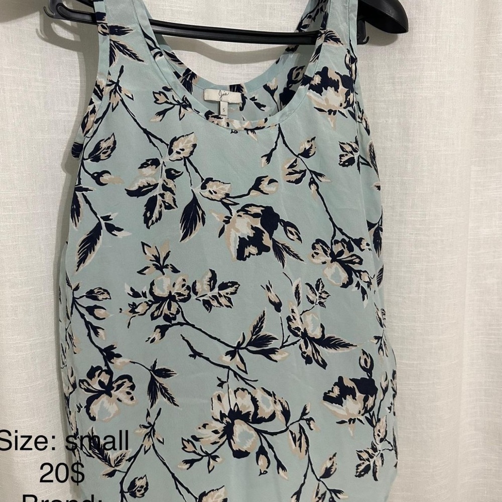 Floral Sleeveless Top - Blue